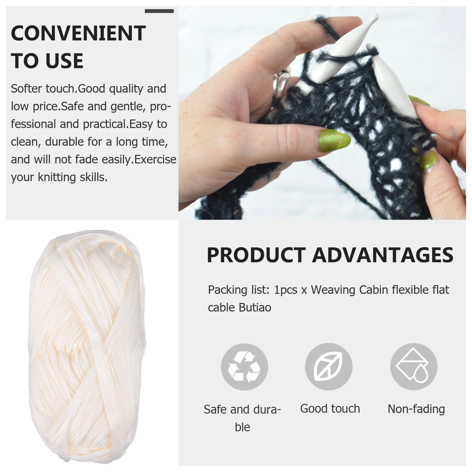 

1 Roll Weaving Professional Blanket Knitting Cord Diy Braided String Bright Acrylic Rope Macrame Cotton Thread Durable Flexible