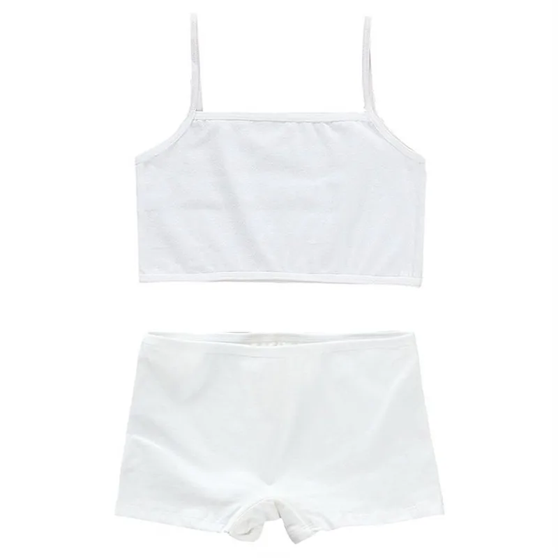 

2sets/Lot Training Bras Set for Girls Teenage Underwear Set Cotton Underwears for Girls Bra for8-14Years