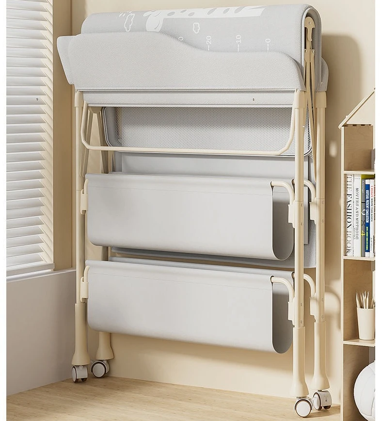 Baby Diaper Stand Multi functional Bathing Care Touch Integrated Baby Newborn Diaper Changing Storage Foldable Diaper Stand