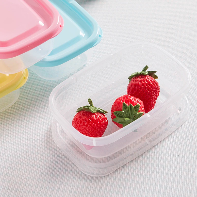 1PC Plastic Kitchen Microwave Rectangular Lunch Box Dinnerware Children Kid School Office Outdoor Camp Portable Bento Box