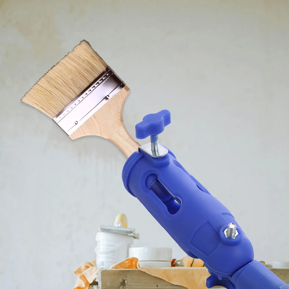 Universal Multi-Angle Paint Brush Extender Adjustable Angle Valve Fixed Paint Brush Clip DIY Plastic Paint Edge Tool Renovation