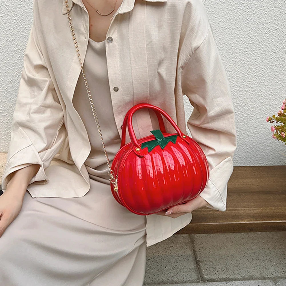 Borse a tracolla di Halloween per le donne borsa a tracolla di zucca con catena fantasma carina ragazze borsa di caramelle creativa impermeabile in