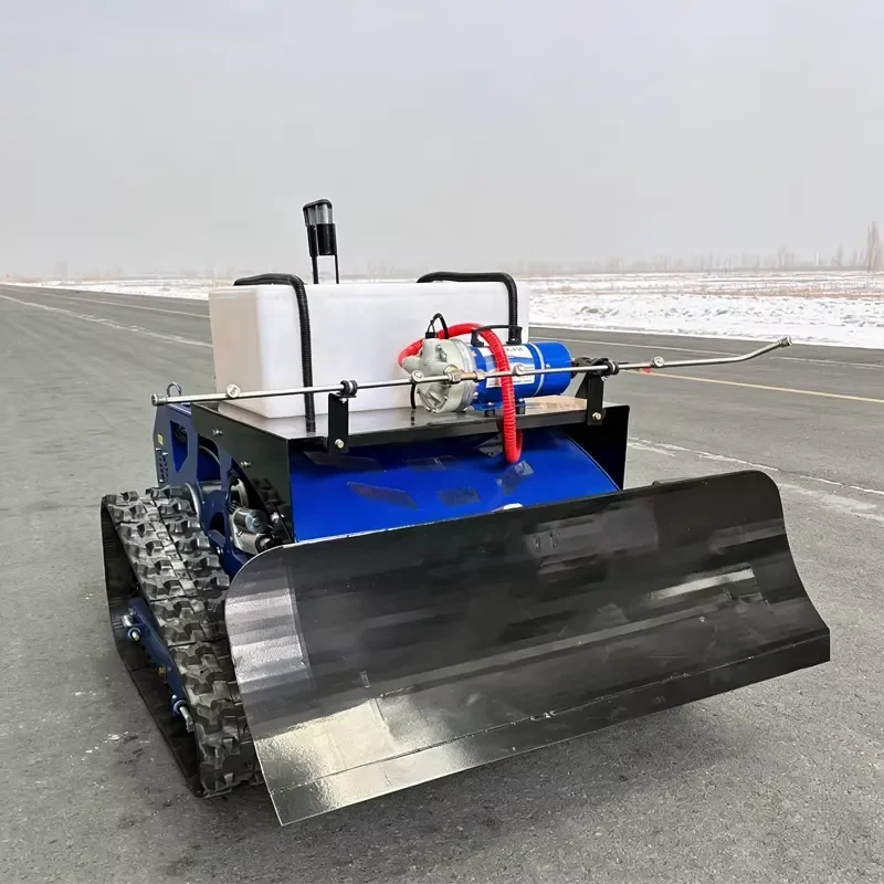 Crawler Type Remote Grass Mower Agricultural Sprayer Pump Engine Motor Three-in-One Land Levelling Dozer Orchard Weeding
