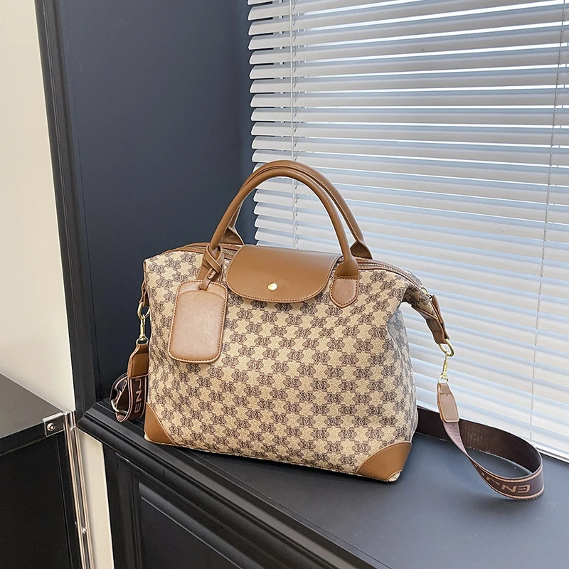 Bolso de moda elegante y clásico de París con correa cruzada de gran capacidad para uso informal en viajeros