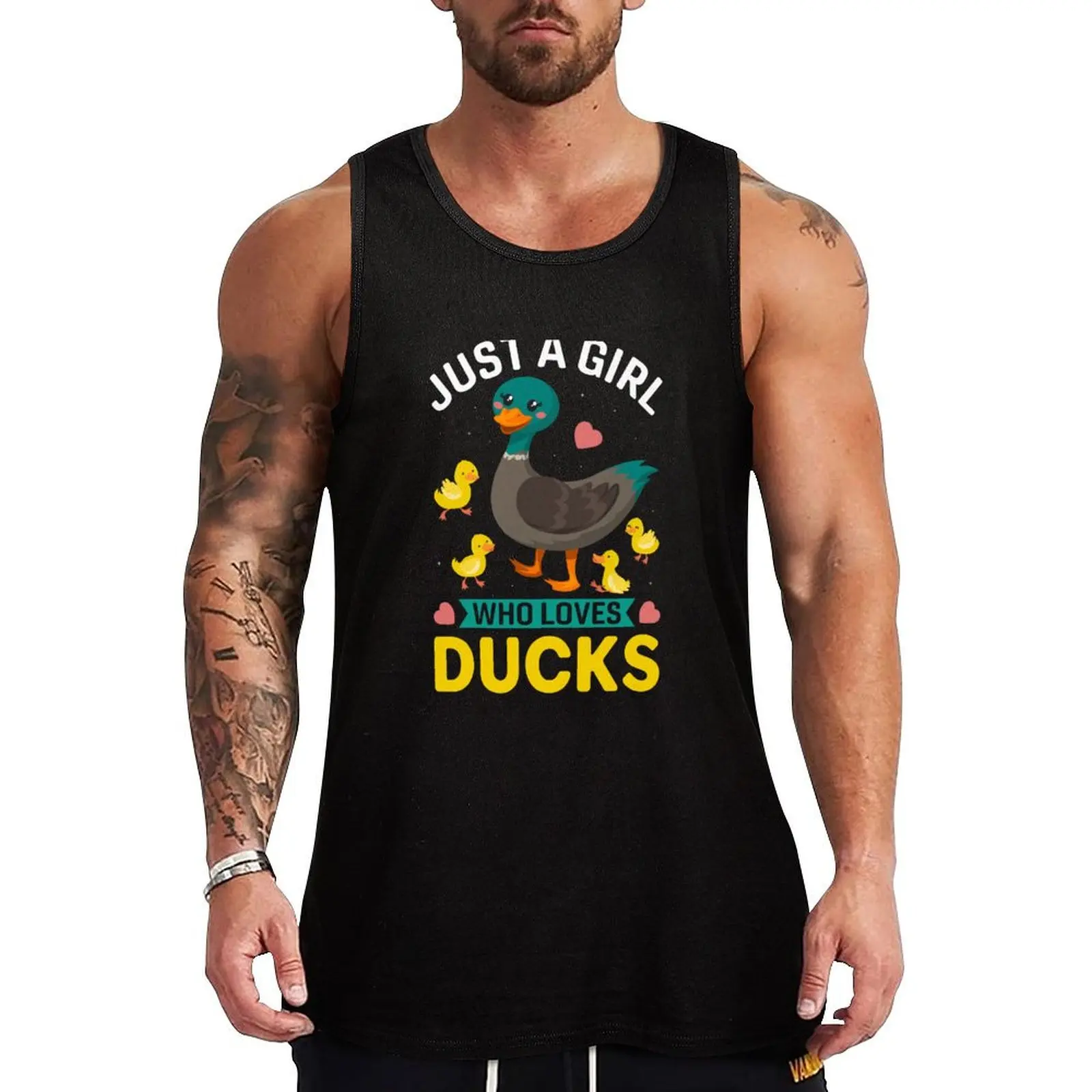

Funny Just a Girl Who Loves Ducks Cute Duck Lover Owner Gift Tank Top Gym wear Men's gym articles Clothing T-shirts men