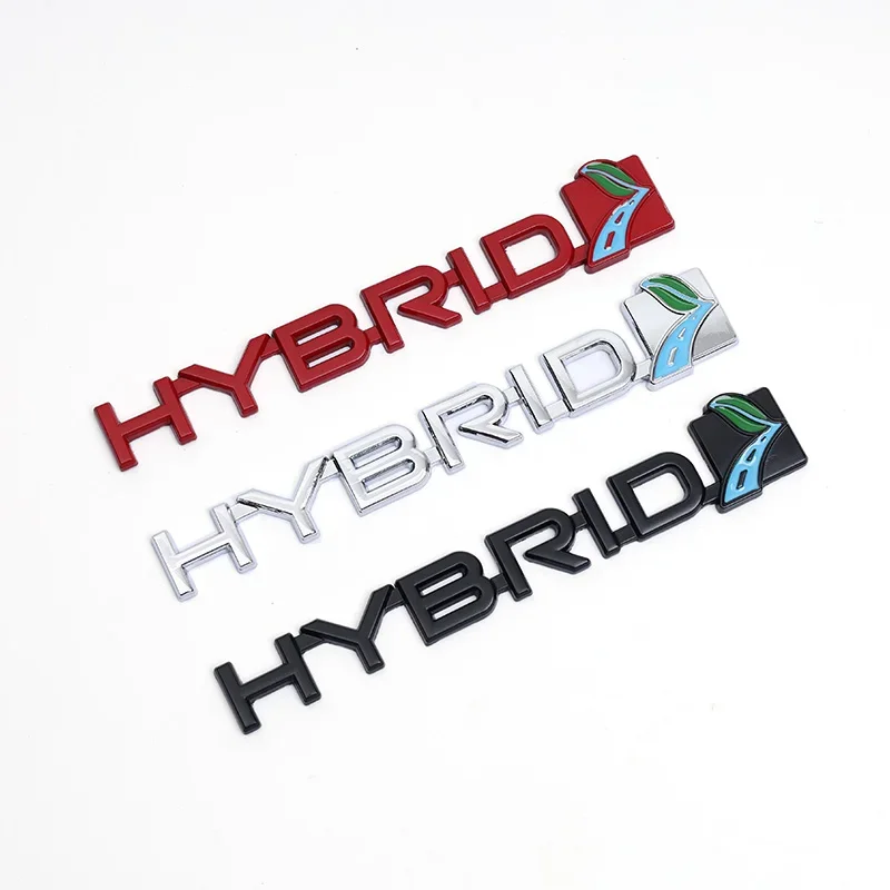 3D Metal HYBRID Car Sticker Emblem Badge for Hybrid Logo Toyota Prius Camry Crown Auris Rav4s Ford S-MAX Fusion Explorer Limited