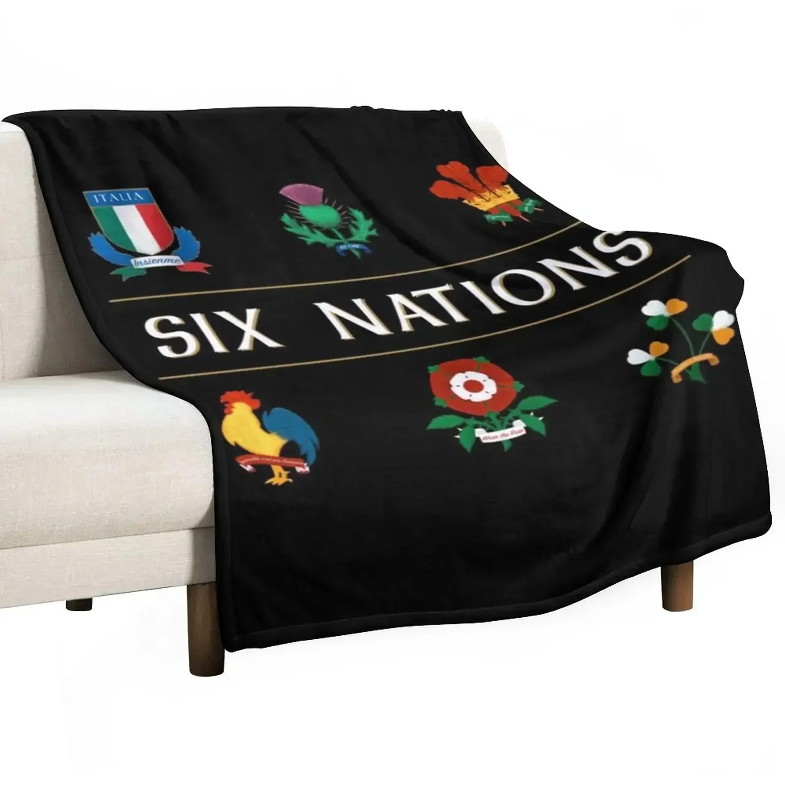 

Six Nations Rugby . classique Throw Blanket Tourist For Baby Shaggy christmas decoration Blankets