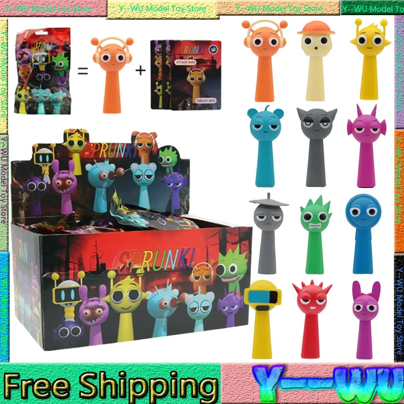 Sprunki Incredibox Sprunki Mystery Bag Oren Wenda Jevin Action Figure Set Pvc Model Toys Anime Cute Figurine For Kids Gifts