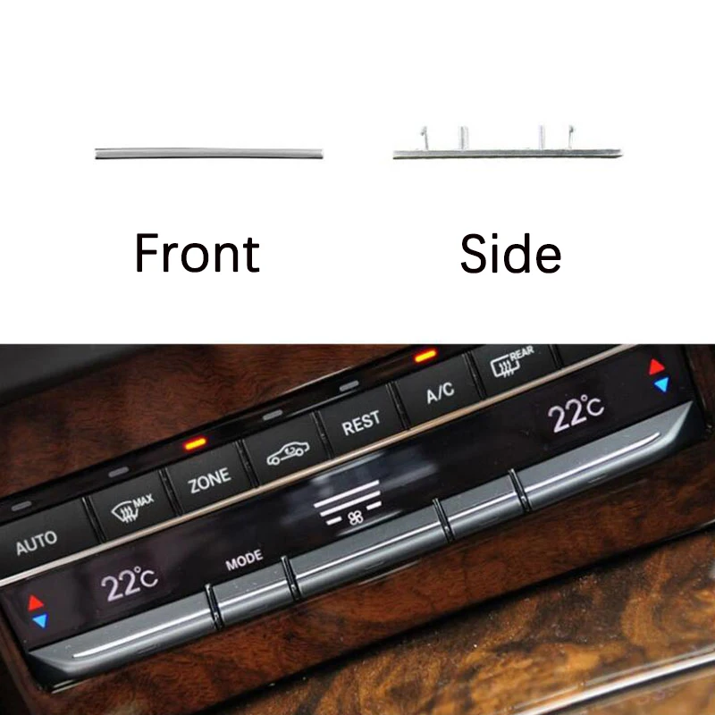Polish For Mercedes Benz E Class W212 Car Front Console Air Conditioning Buttons Decoration Trim Electroplating Strip Replace