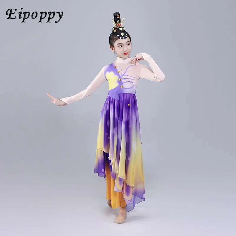 زي الرقص الكلاسيكي للأطفال ، الإناث ، مروحة أنيقة