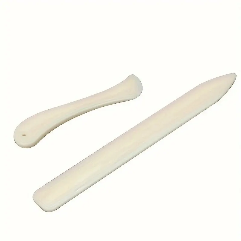 DIY Plastic Cow Fracture Paper Knife Imitation Cow Fracture Paper Scraper Plastic Letter Opener Edge Trimmer Folding Tool 2 Sets