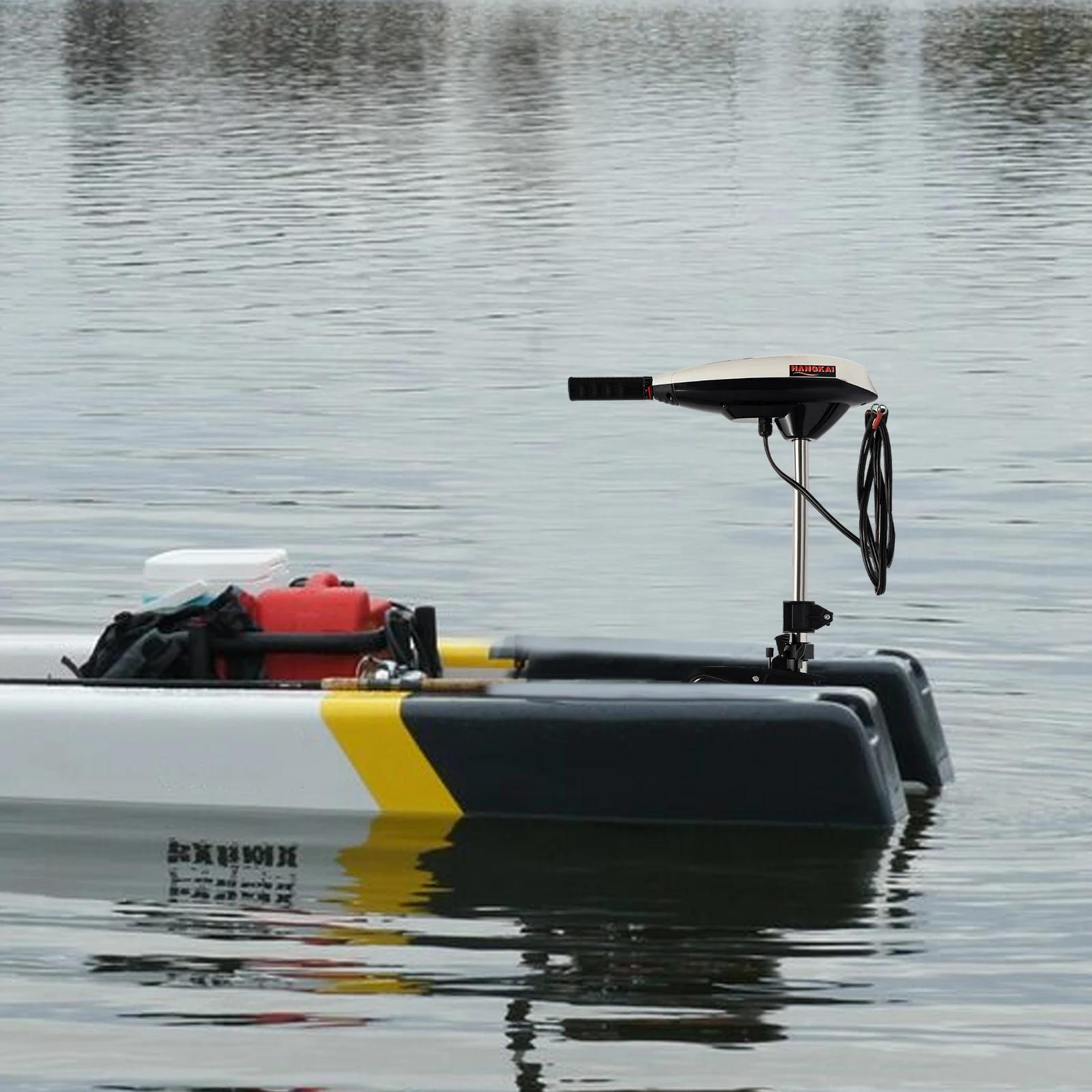 12 فولت/66 رطل التوجه ترانسوم شنت المياه المالحة الكهربائية التصيد المحرك 3 أوراق المروحة Transom جبل التصيد المحرك #2