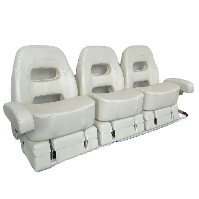 

Индивидуальный цвет, полностью белая, с высокой спинкой, роскошные 3-местные морские сиденья для лодок, скамейка с подлокотниками