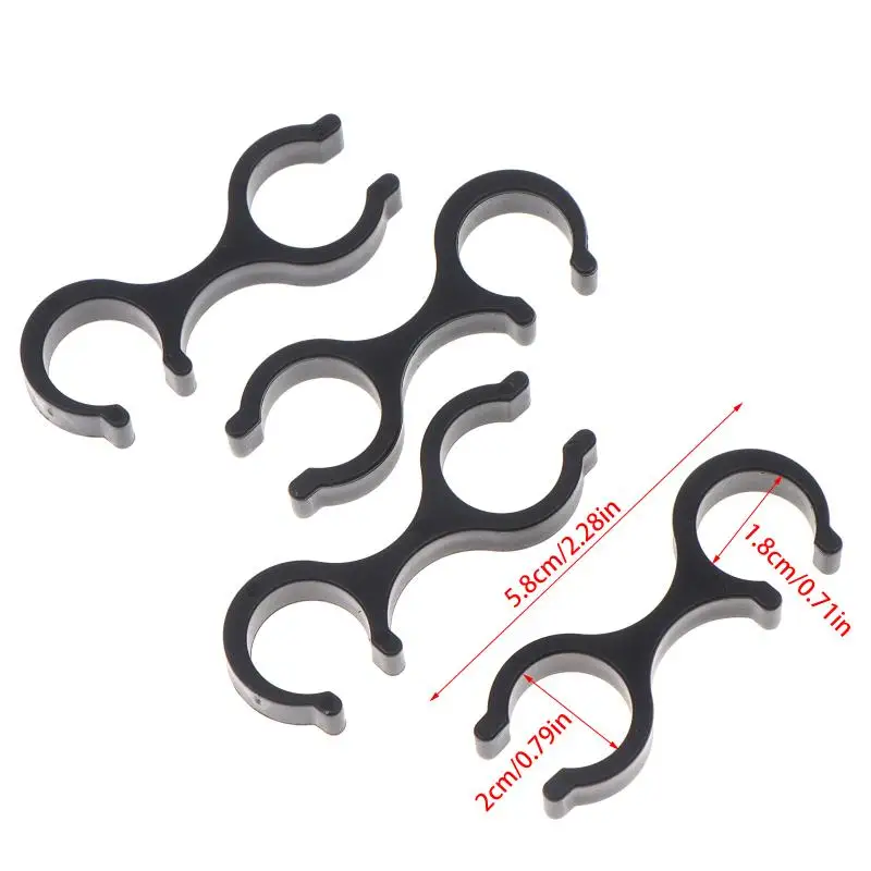 4Pcs Trekking Pole Clips Compatible Quick Release ABS 8-Shape Holder For Backpacks Hiking Ski Poles Storage Attachments