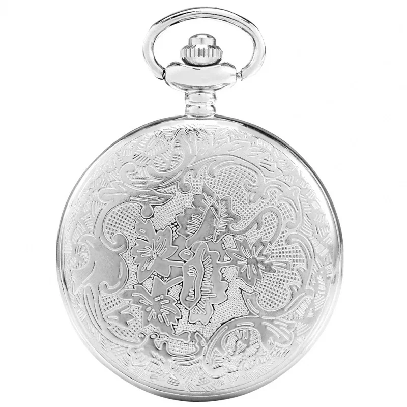 Nuevo reloj de cuarzo con cordón, moda creativa, patrón en forma de corazón, epoxi, reloj de bolsillo grande con tapa, suministro directo de fábrica