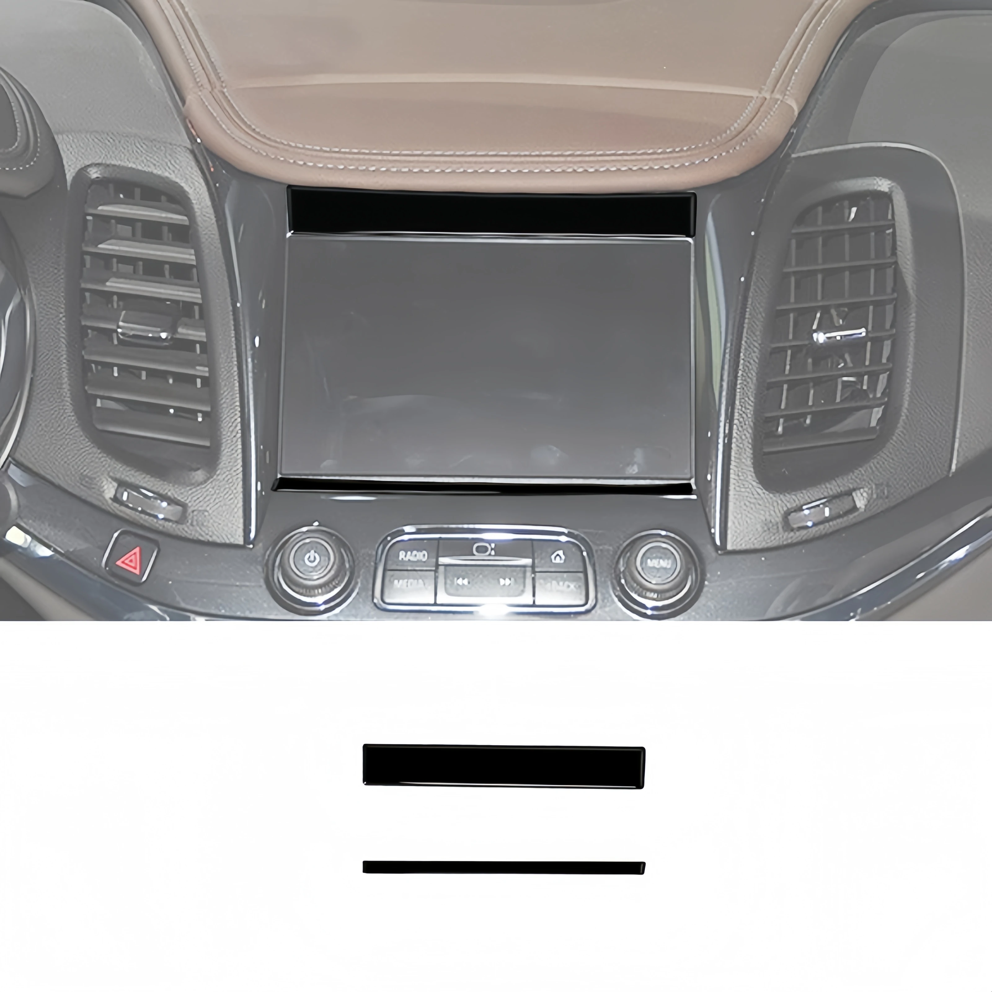

Piano Black Interior For Chevrolet Impala 2014-2020 Car Central Navigation Screen Frame Trim Cover Decor Stickers Accessories