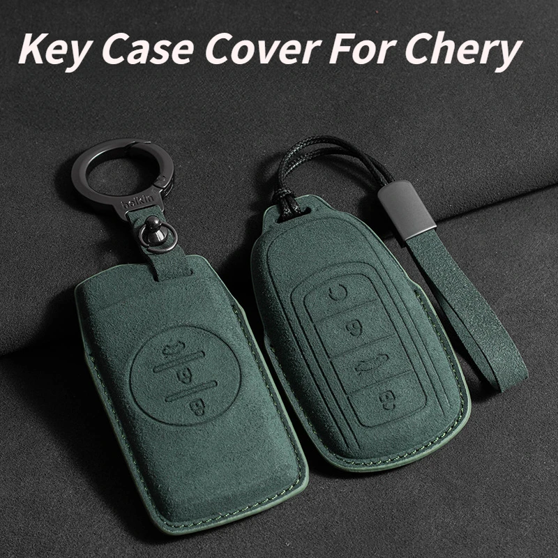 

Suede Car Remote Key Case Cover for Chery Tiggo 8 Pro Tiggo 8plus New 5 plus 7pro Chery Tiggo 7 Pro Max Omoda 5 2023 C5 Modod