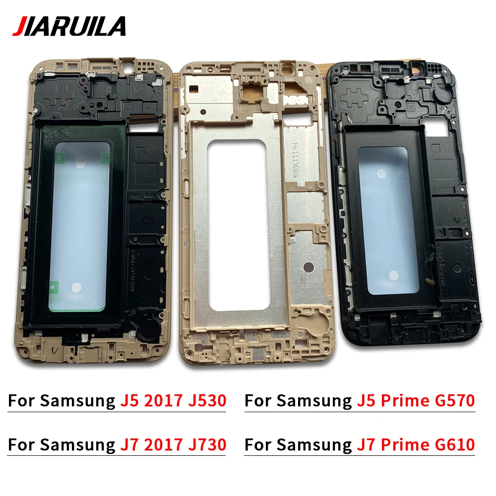 10Pcs For Samsung J5 J7 2017 J530 J730 J5 J7 Prime G570 G610 Front Housing LCD Frame Bezel Plate