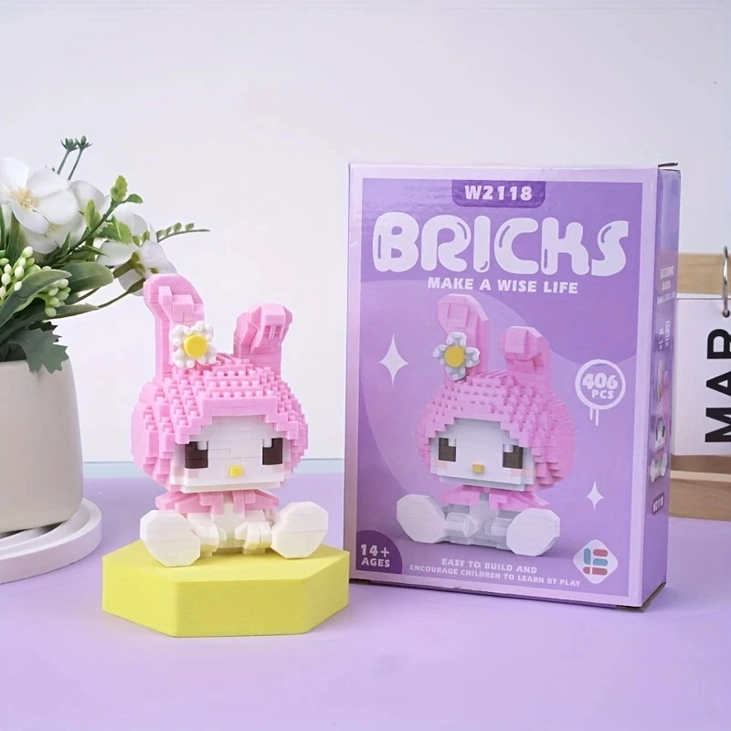 Sanrio Hello Kitty Kuromi Princess Melody ozdoby dla lalek Kawaii duży ucho pies melodia lalka prezent na nowy rok urodziny par