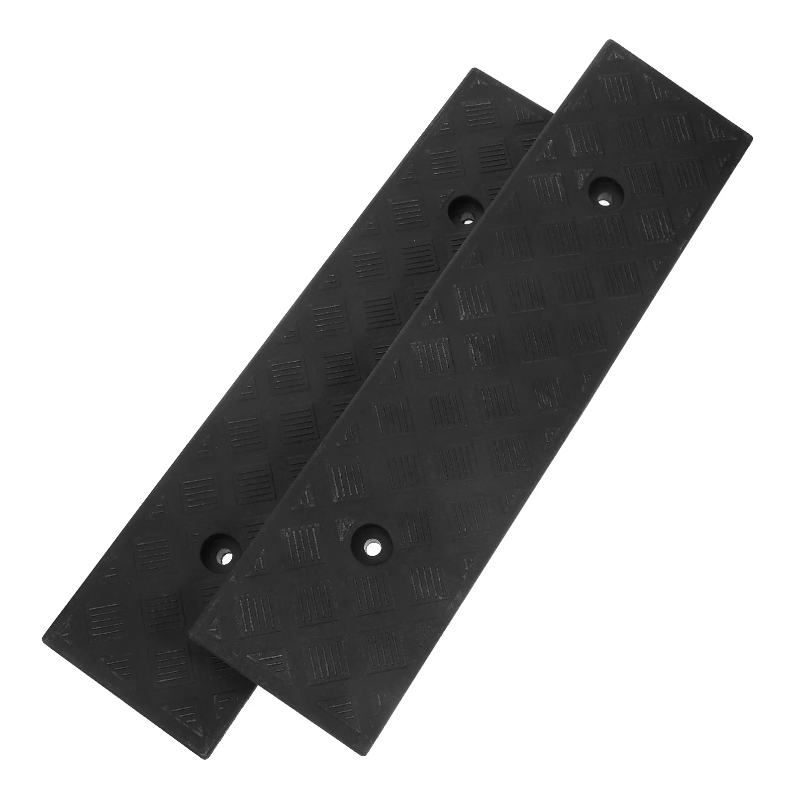

2pcs Step Mats Ramps Doorway Curb Ramp Anti Slip Durable Material Multi Functional Easy Install Indoor Outdoor Use