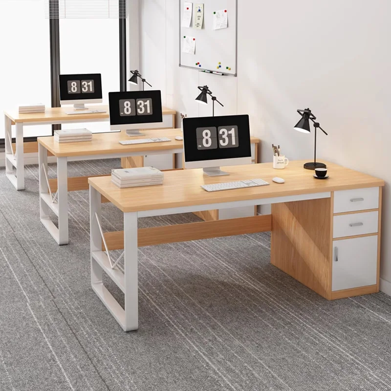 

Staff desk, simple modern office desk and chair combination, simple staff workbench, home computer desk