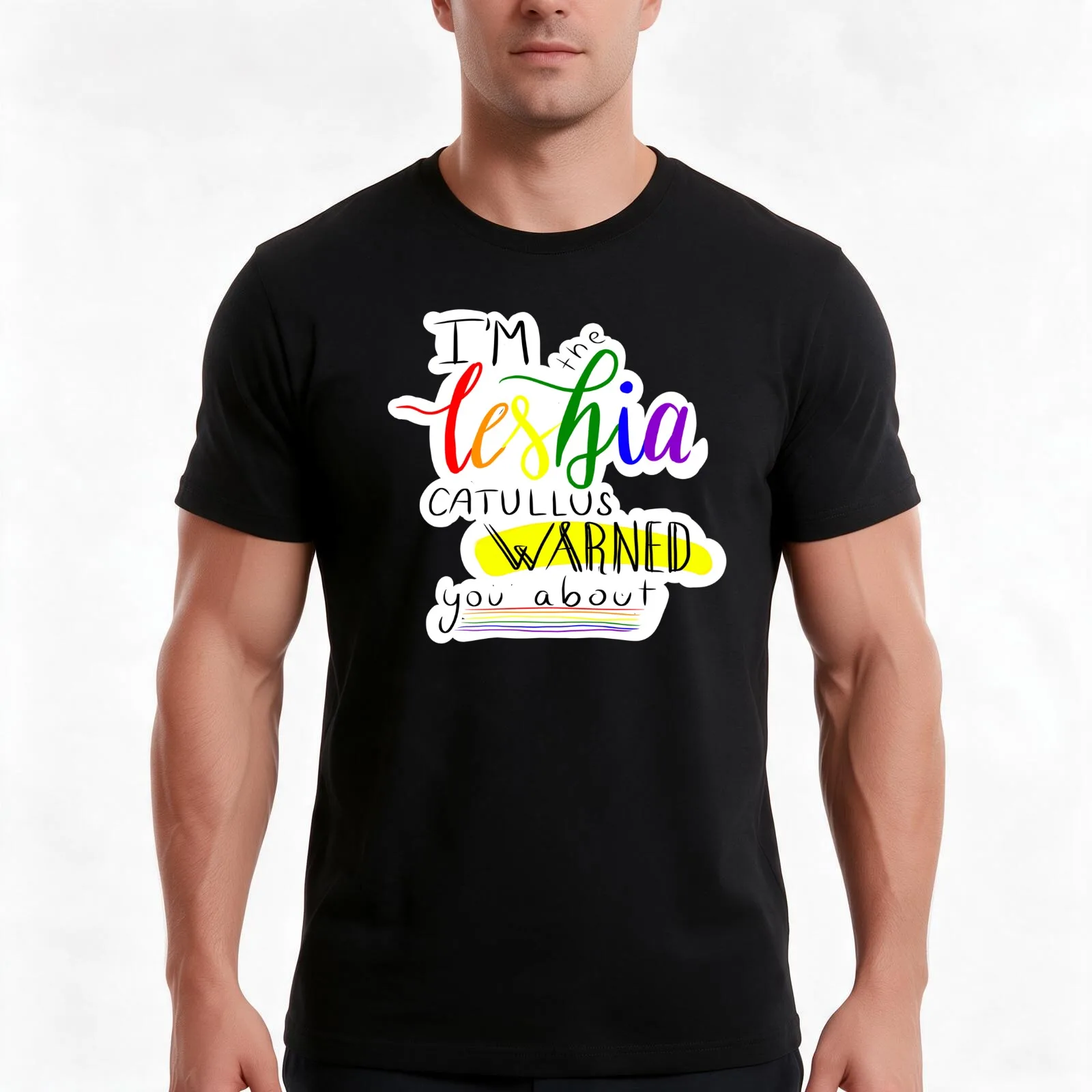 I'm the Lesbia Catullus Warned You About T-Shirt, Summer Casual Cotton Tee, Oversized Streetwear Tops, Vintage Graphic Print