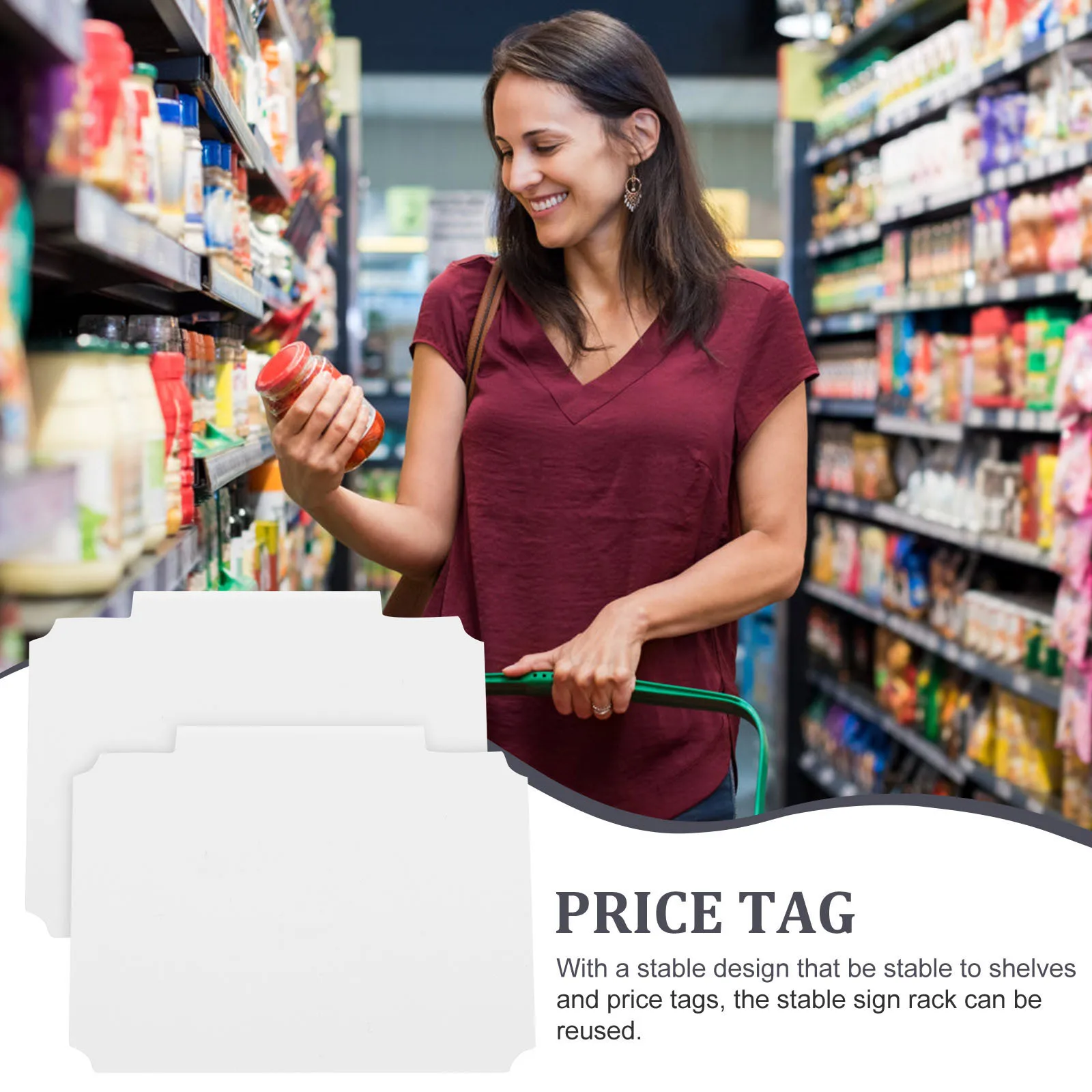 

8Pcs Basket Clips Label Holders Removable Hanging Tags for Storage Bins and Pantry Organization Bin Clips Labels for Baskets