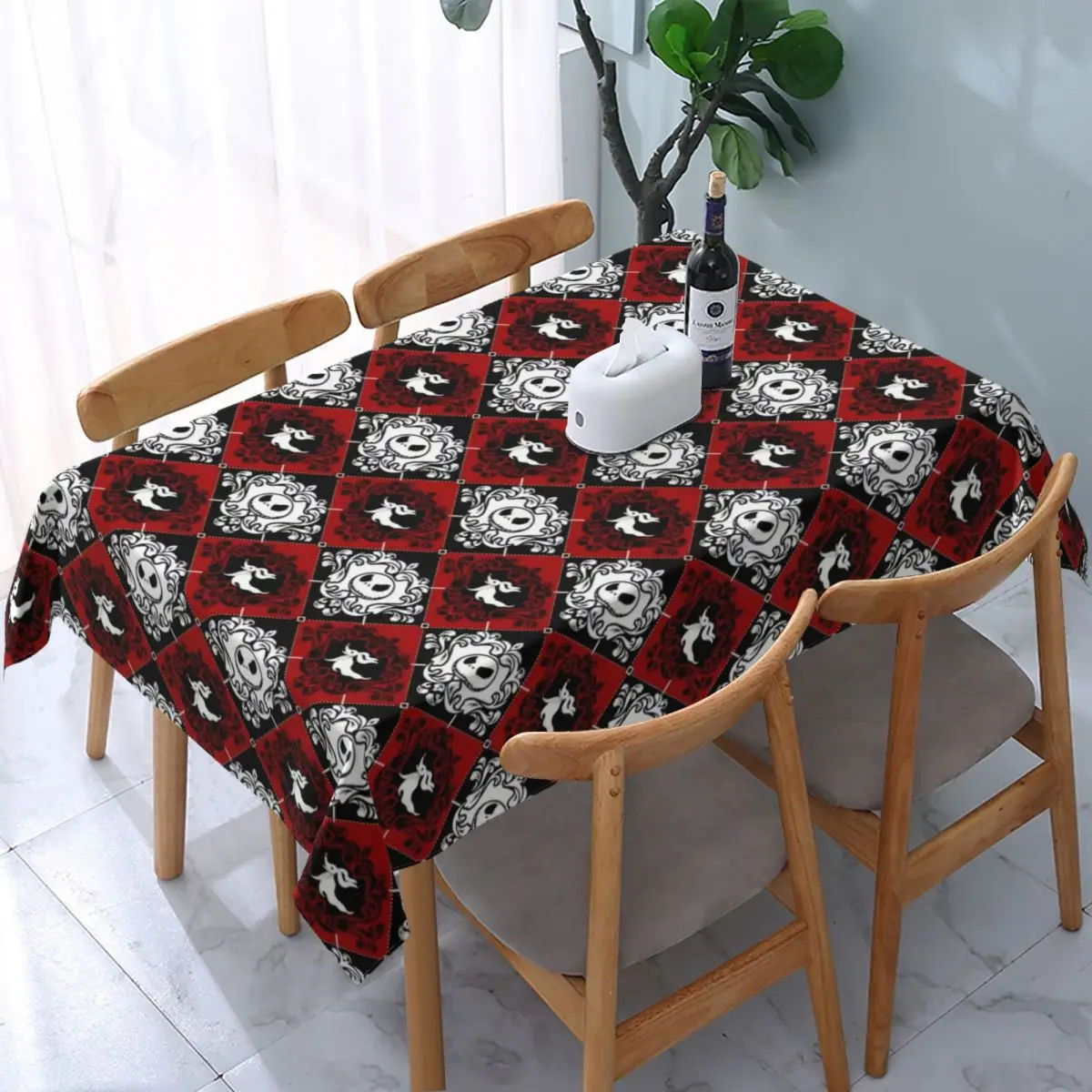 Custom Rectangular Oilproof Disney Frankenweenie Sparky Table Cover Elastic Table Cloth Backing Edge Tablecloth for Picnic