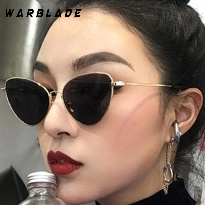 

Trendy Vintage Metal Inverted Triangle Cat Eye Sunglasses Women Fashion Brand Design Eyeglass Man Summer Traveling Shades UV400