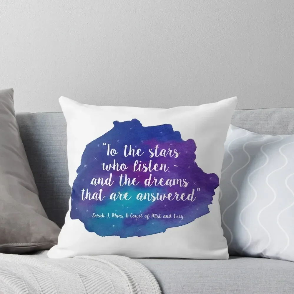 

A Court of Mist and Fury - Watercolour Quote Throw Pillow Christmas Pillowcase Anime pillow