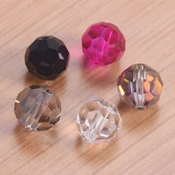 Cristallo trasparente sfaccettato 10mm 12mm rotondo 32 sfaccettature branelli allentati dei mestieri per la fabbricazione di gioielli fai da te