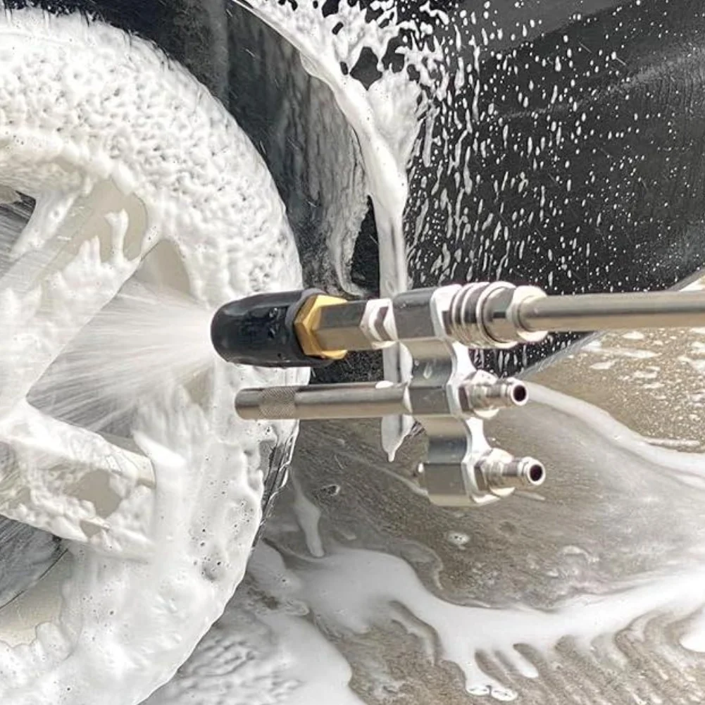3 in 1 Twist Nozzle Tip Compatible with For High Pressure Washer 1/4 Quick Connect 304 SS 3 GPM through 7 GPM Systems