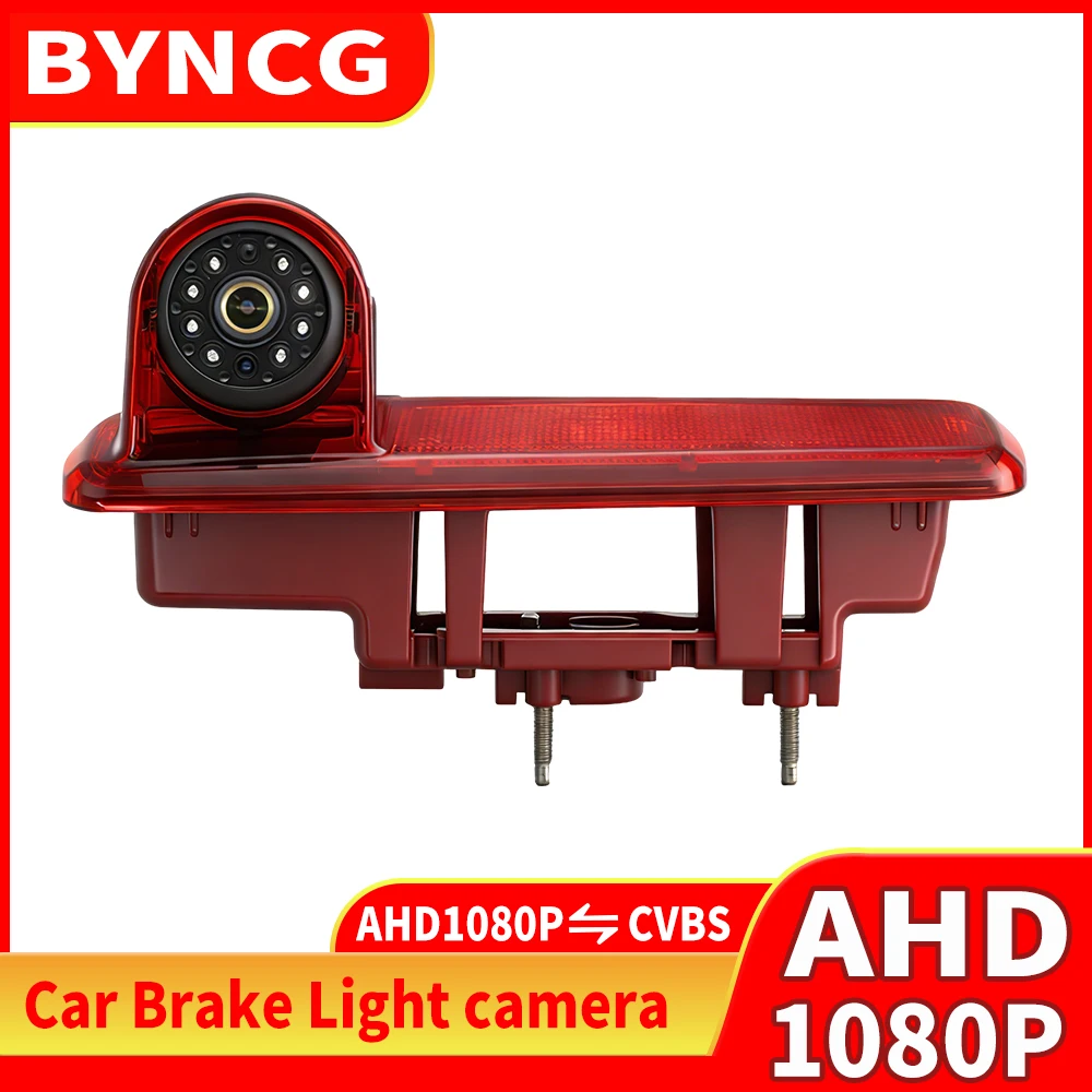 AHD 1080P Brake Light Rear View Reverse Camera, Waterproof Night Vision Backup Camera for Opel Vivaro 2014 Renault Trafic 3