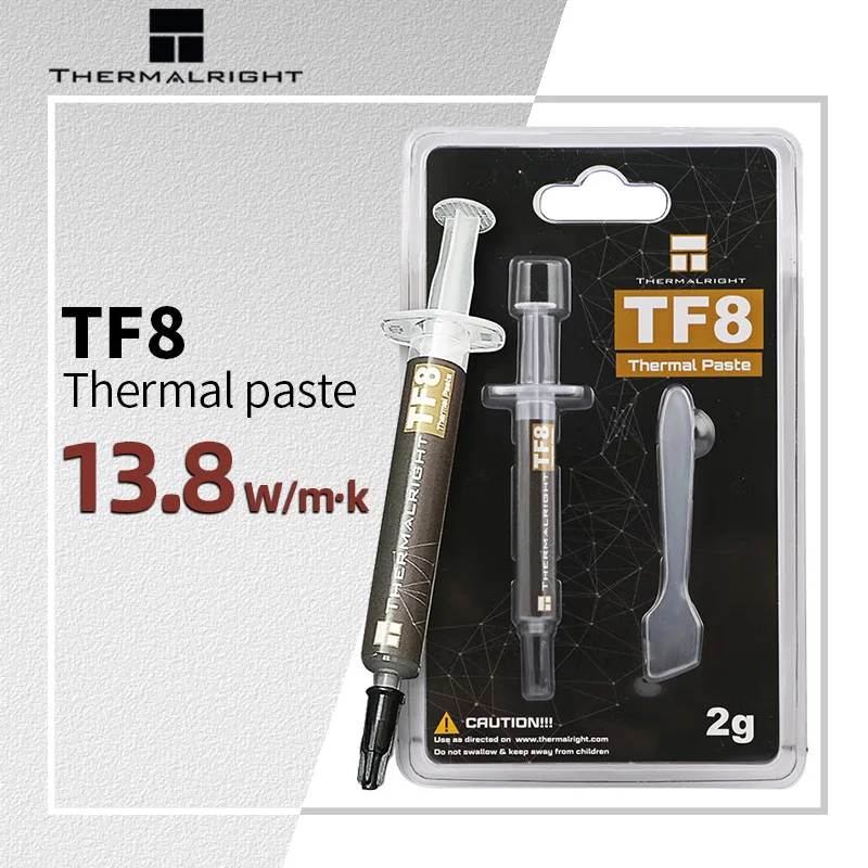 

Термопаста Thermalright TF8 13,8 вт/м K, Термопаста для ПК, ЦП/ГП, компьютера, ноутбука, графической карты, не проводящая, охлаждающая паста со скребком