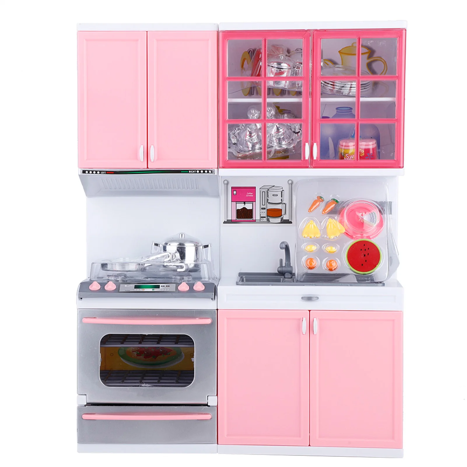 

Mini Kitchen Pretend Role Play Toy Set Funny Kitchenware Playing House Gifts for children Girls