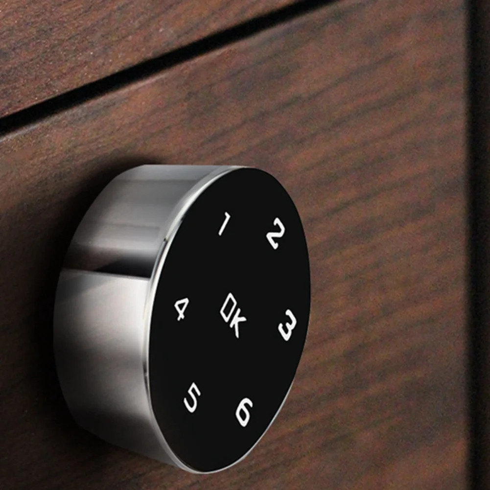 

Multi-purpose Office Desk Wardrobe Drawer Lock 5*3.75cm Smart Touch Screen Password Lock For Various Furniture Types