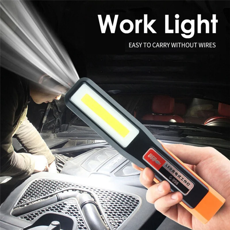 

M12K-Handheld Lamp USB Rechargeable Emergency Flashlight Car Repair COB Lighting With Magnet Light For Garage Use