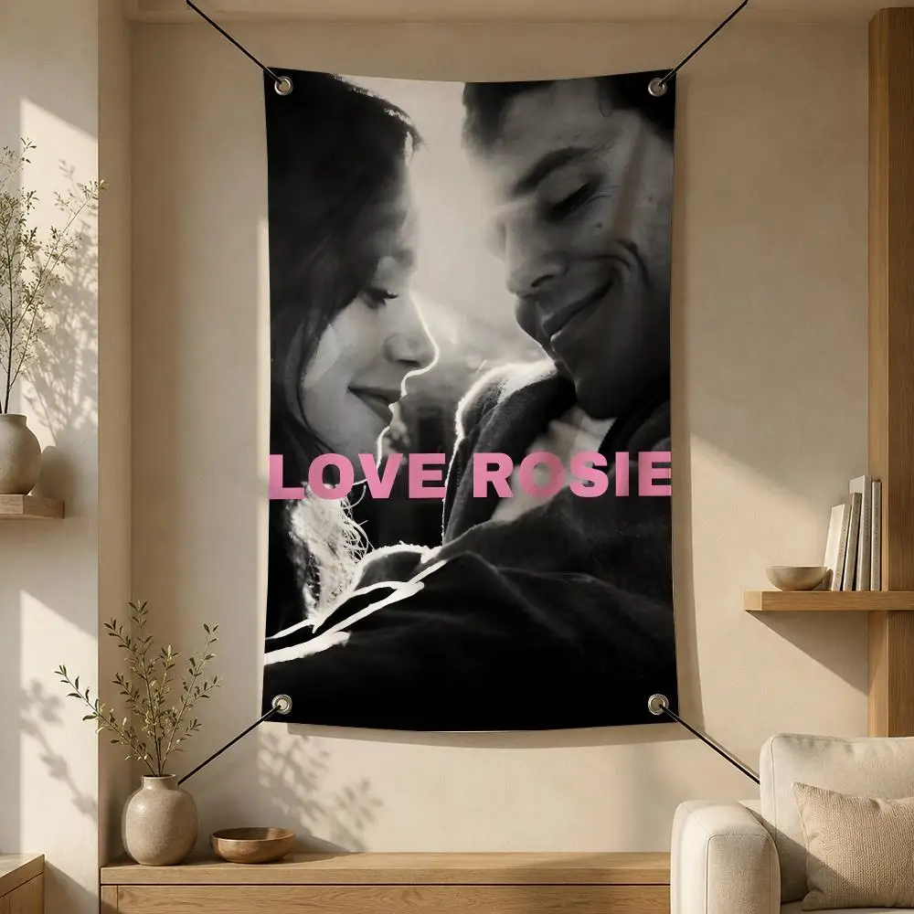 Movie L-Love, Rosie Flags Flag Banner Wall Hanging for Bedroom Dorm Room Home Bar Party Indoor Outdoor Wall Decor