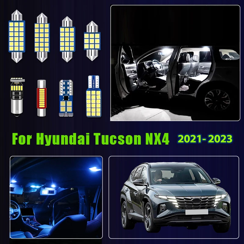 Für Hyundai Tucson NX4 2021 2022 2023 Hybrid N Line Auto LED-Leuchten Innenraumbeleuchtung Leselampe Handschuhfach Kofferraumbeleuchtung Zubehör
