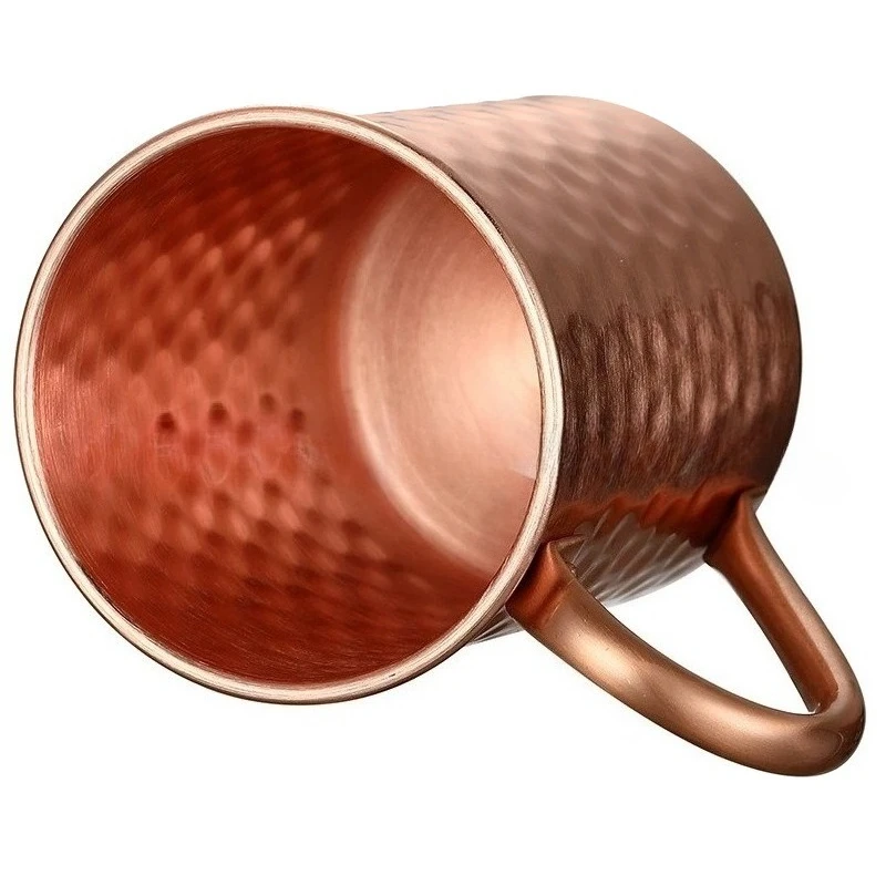 400ml Galvanisch Verkupferter Moscow Mule Becher Langlebige Kupferfarbene Bierkrüge Kaffeetasse Milchbecher Galvanisch Verkupferter Becher Trinkgefäß – Detail 2