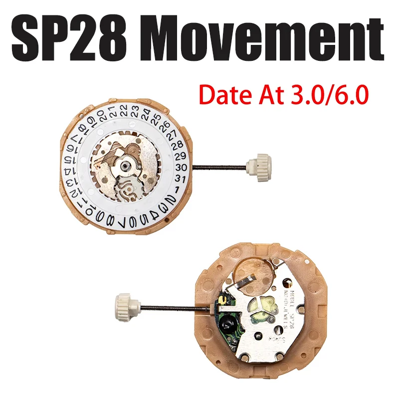 Chinese SP28 Movement Sweep Second Movement with Date at 3.0/6.0 Same Machinery Move