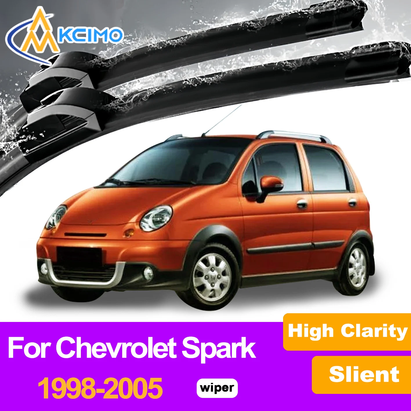 

2Pcs Front Windshield Wiper Blades For Chevrolet Spark 1998-2005 Windscreen Window Car Accessories