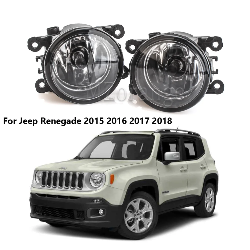 Fog Lights Assembly For Jeep Renegade 2015-2018 Halogen Fog Light Fog Lamp Headlights 55W Front Bumper Light Car Accessories