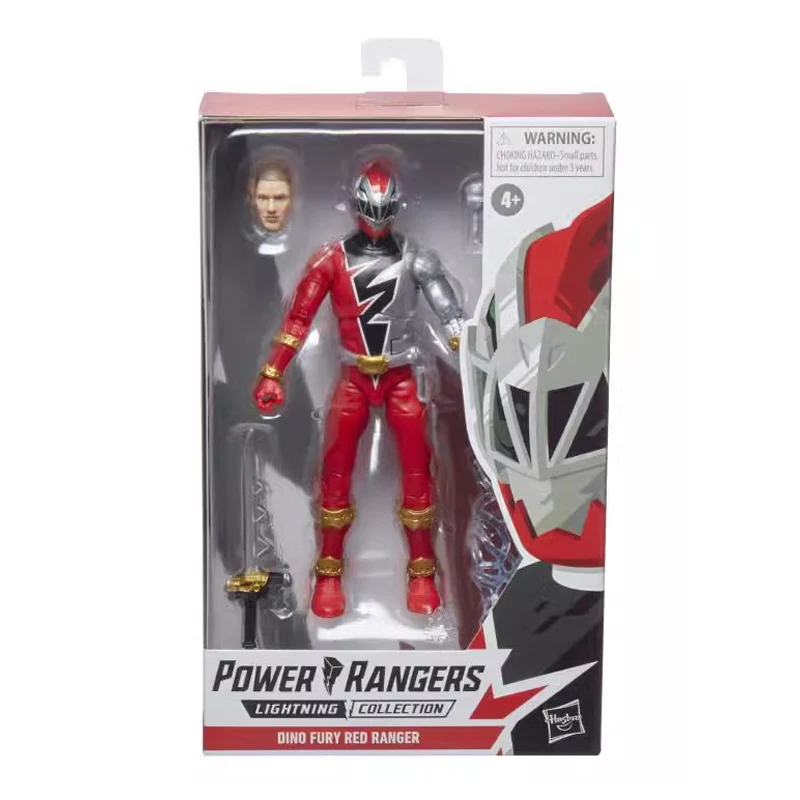 Hasbro Anime Power Rangers Dino Fury Red Ranger Blue Ranger Christmas Gifts Active Joint Genuine Action Figure Model Toys