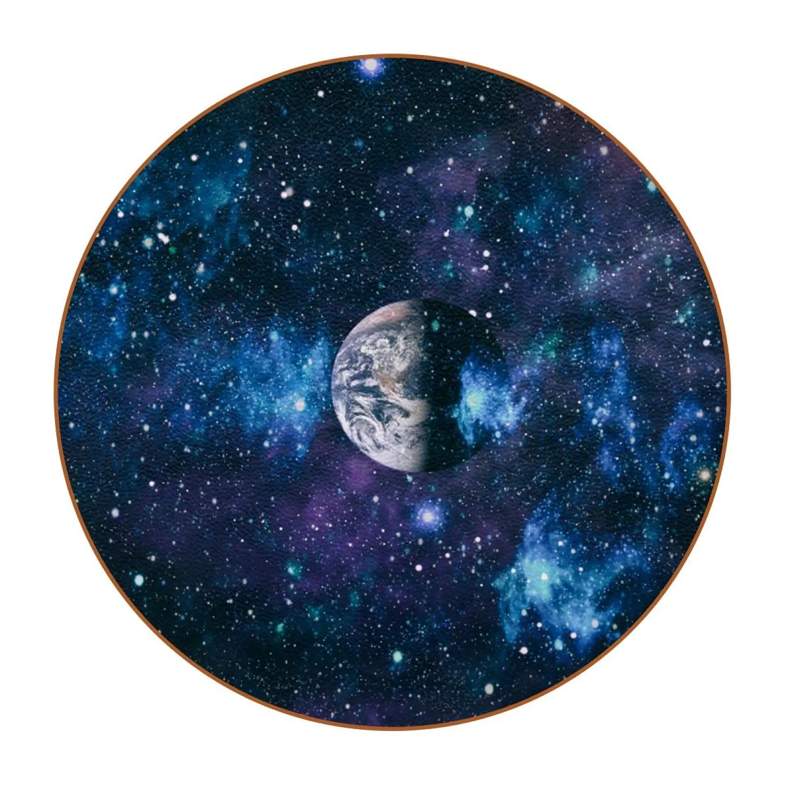 Universe Starry Sky Galaxy Ceramic Coasters with Cork Base Absorbent Drink Coaster Great Gift for Housewarming Room Decor Bar