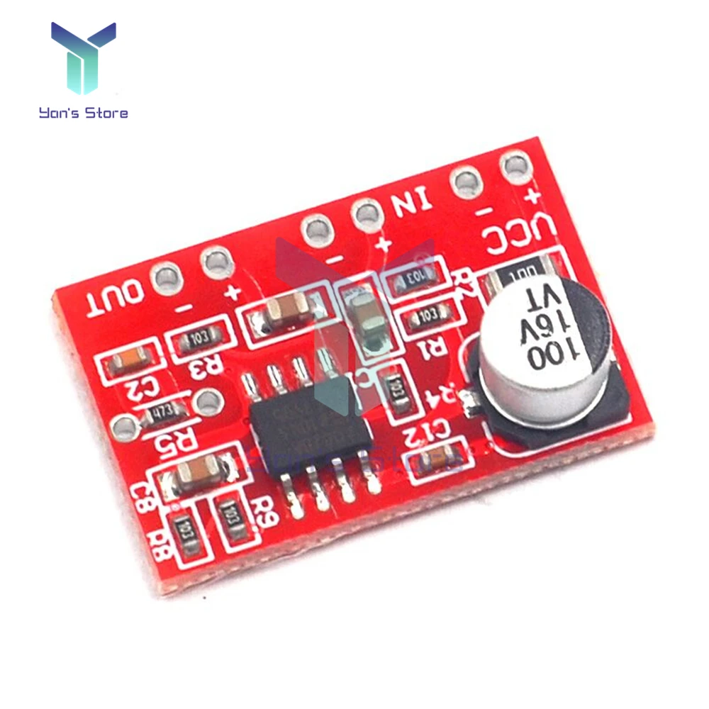 AD828 Stereo Dynamic Microphone Preamplifier Board MIC Preamp Audio Amplifier Module DC 3.8V-15V for DIY Audio Modification