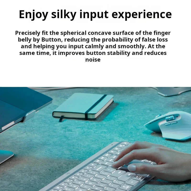 Logitech MX Keys S Wireless Bluetooth keyboard  Ultrathin fullsize ergonomic intelligent backlit preset commands upgrade