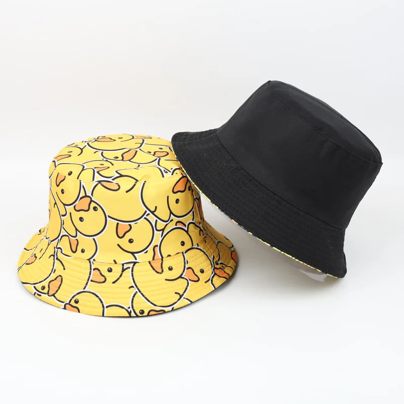 Fashion Sunscreen Small Yellow Duck Fisherman Hat Outdoor Sun-shading Basin Hat Cartoon Duck Sun Hat