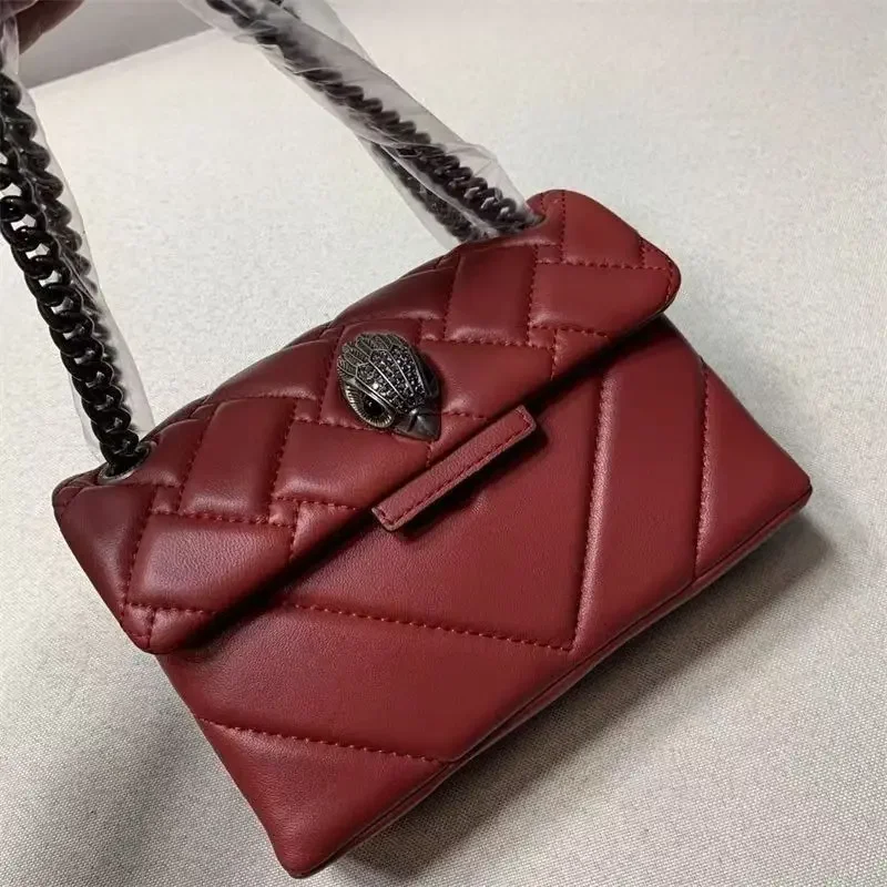 UK London brand Kurt G eagle head luxury famous designer high quality wine red women tennis shoulder bags fashion wallet handbag