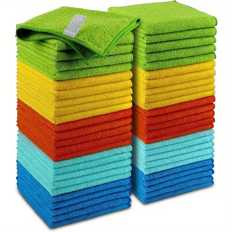 

Microfiber Cleaning Cloth Set of 50 Towel Rag Car Polishing Detailing No-Scratch